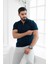 Fermuarlı Polo Yaka %100 Pamuk Regular Fit T-Shirt 2