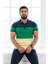 Polo Yaka %100 Pamuk Büyük Parça Desenli Regular Fit T-Shirt 3