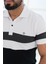 Polo Yaka %100 Pamuk Parça Desenli Regular Fit T-Shirt 3