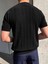 Casual Siyah Pamuklu Bisiklet Yaka Erkek Triko Regular Polo Yakalorins Moda 2