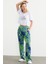 Oversize Baskılı Crop Tişört - Beyaz 3