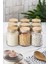 9 Lu Set Bambu Kapaklı Cam Kavanoz & Erzak Saklama Kabı 800 ml Orta Boy ( Vakum Kapak ) 2