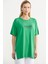 Büyük Beden Baskılı Bluz - Yeşil 1