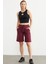 Beli Lastikli Ayarlanabilir Spor Şort - Bordo 1
