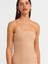 90758 Straplez Elbise-Bej 4
