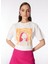 Kırık Beyaz Kadın Bisiklet Yaka Basic T-Shirt F4SL-TST0217 4