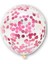 Pembe Konfetili Şeffaf Balon Seti 10 Adet 4