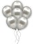 Doğum Günü Bride Bekarlığa Veda Partisi Balonu Gümüş Renkli Metalik Balon 10 Adet 1