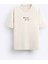 The Champ Bisiklet Yaka Palmiye Baskılı Oversize Bej Erkek T-Shirt 2