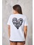 The Champ Manifest More Love Yazılı Kalp Tasarım Baskılı Oversize Beyaz Kadın T-Shirt 3