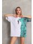Unisex Bisiklet Yaka Baskılı Oversize T-Shirt - Beyaz 2