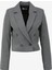 Crop Gri Kadın Ceket SPBF4SL-CKT5505 1