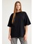 2096_KISA Kollu Oversize Basic T-Shirt 1