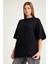 2096_KISA Kollu Oversize Basic T-Shirt 2