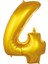 Gold 4 Rakam Folyo Balon 36 cm 1ADET 1