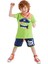 3d Yeşil Korsan Çocuk T-shirt Şort Bandana Takım 1
