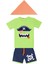 3d Yeşil Korsan Çocuk T-shirt Şort Bandana Takım 3