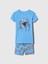 Erkek Bebek Mavi Organik Pamuk Susam Sokağı Grafikli Pijama Takımı 1