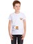 Beyaz Courage Baskılı Bisiklet Yaka 5-16 Yaş Tişört 2007-1 1