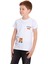Beyaz Courage Baskılı Bisiklet Yaka 5-16 Yaş Tişört 2007-1 4