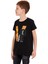 Siyah D-Sea Baskılı Bisiklet Yaka 5-16 Yaş Tişört 2004-1 3