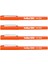 200N Fine Writing Pen Orange 4 Adet 1