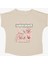 Kız Çocuk Tişört Çiçek & Yazı Baskılı Pullu 9-14 Yaş, Bej 1