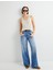 Geniş Paça Kot Pantolon Standart Bel Cepli - Bianca Wide Leg Jeans 1