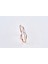 Pink Quartz ve Zirkon Taşlı Rose Altın Kelepçe Bileklik 4