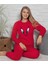 Civciv Desenli Anne Kız Çocuk Kombin Peluş Pijama Takımı (Anne Kız Ayrı Satılır.) 3