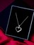 Alâ Silver Jewellery Kalp Beyaz Taşlı Tasarım 925 Ayar Gümüş Kolye 1