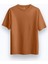 100% Pamuk Suprem Oversize Baskısız Bisiklet Yaka Kahverengi T-Shirt 1