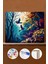 Sayılarla Boyama Seti Çerçeveli Kasnaklı Kuşlarla Dolu Bir Orman 60X75 cm 1