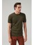 Slim Fit Haki Rayon Triko T-Shirt 2EF069421003M 1