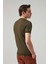 Slim Fit Haki Rayon Triko T-Shirt 2EF069421003M 4