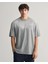 Erkek Gri Relaxed Fit Bisiklet Yaka Logolu T-Shirt 2033014.93 1