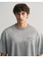 Erkek Gri Relaxed Fit Bisiklet Yaka Logolu T-Shirt 2033014.93 5