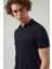 Slim Fit Lacivert Düz Örgü T-Shirt 2HF069421001M 2