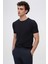 Slim Fit Lacivert Rayon Triko T-Shirt 2EF069421003M 2