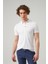 Slim Fit Beyaz Düz Örgü T-Shirt 2HF069421001M 1