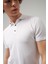 Slim Fit Beyaz Düz Örgü T-Shirt 2HF069421001M 3