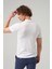 Slim Fit Beyaz Düz Örgü T-Shirt 2HF069421001M 4