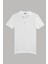 Slim Fit Beyaz Düz Örgü T-Shirt 2HF069421001M 5