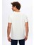 Regular Fit Ekru Baskılı %100 Pamuk T-Shirt 2HC1454030180 4