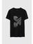 Slim Fit Siyah Baskılı T-Shirt 2EC1454760050 5