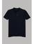 Slim Fit Lacivert Düz Örgü T-Shirt 2HF069421001M 5