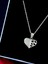 Alâ Silver Jewellery Kalp Beyaz Taşlı Parlak Tasarım 925 Ayar Gümüş Kolye 2