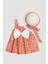 Şapkalı Puantiye Desenli Fiyonklu Kız Bebek Elbisesi 2