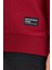 Kadın Bordo Basic Bisiklet Yaka Regular Fit Rahat Sweatshirt 5