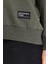 Kadın Haki Basic Bisiklet Yaka Regular Fit Rahat Sweatshirt 5
